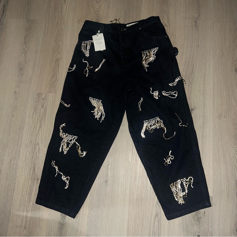 ASOS  Jeans W32 L32 Rhinestone Fringe